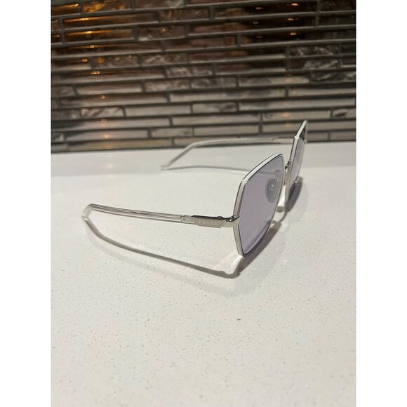 Prada Ladies Sunglasses Silver geometric Lens Square PR56YS - Picture 4 of 11